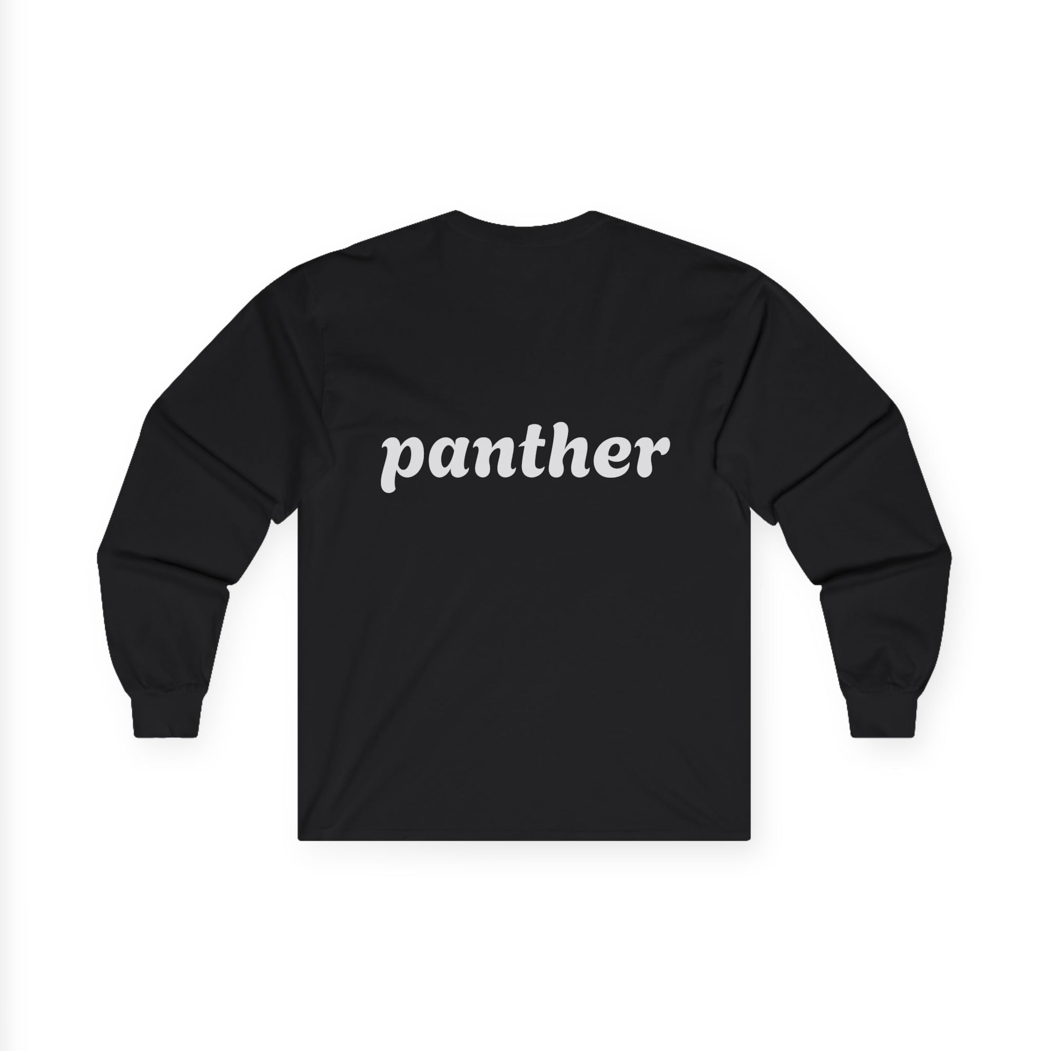 Panther Long Sleeve Tee — Minimalist Script Back Print